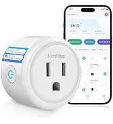 KimFilter WiFi Smart Plug, Wireless Plugs Outlet Compatible with Alexa & Google Voice Assistant, ...