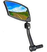 BriskMore 2022 New Handlebar Bike Mirror, HD Blast-Resistant, Safe Crystal Clear Glass Mirror, Ad...