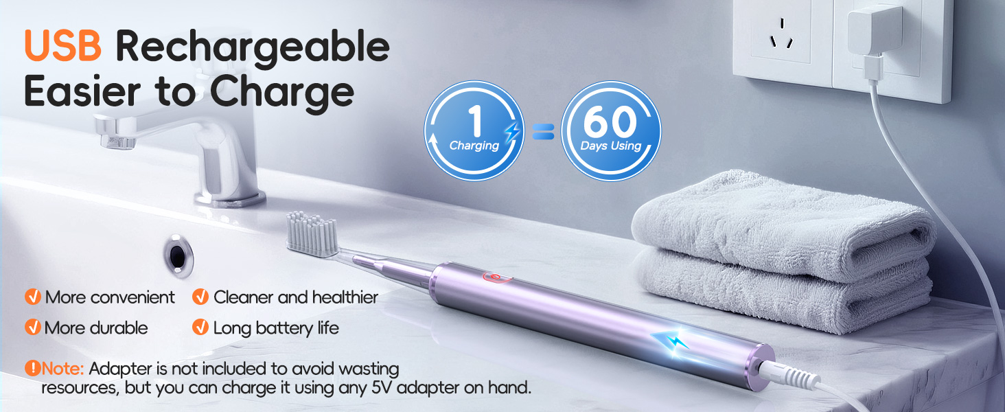 USB Rechargeable Easier to Charge