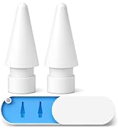 NXVX Soft Replacement Tips for Apple Pencil, 2-Pack with Case | Cuts tapping noise, paper-feel fr...
