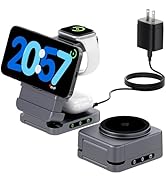 Wireless Charger 3 in 1, Foldable Wireless Charging Station, Travel Magnetic Char...