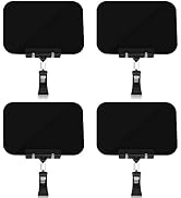 Mlici Black Plastic Chalkboard Clips, 4 Pack Pop Clips-on Style Sign Holder for Liquid Chalk Mark...