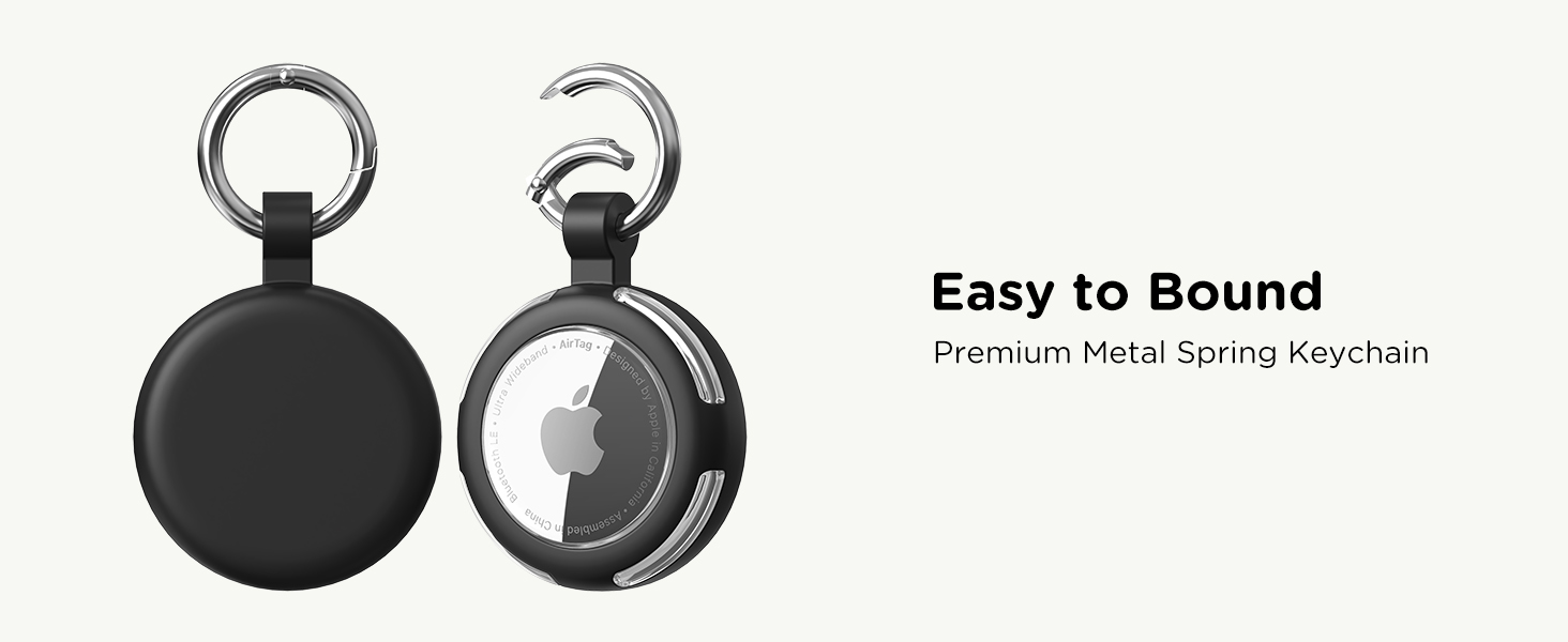 WhoseID Apple AirTag Holder AirTag Keychain - Black