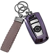 WEESMILE Car Keychain, Stretchy Car Key Ring Key chain for Women Men, Small Nylon Key Fob with An...