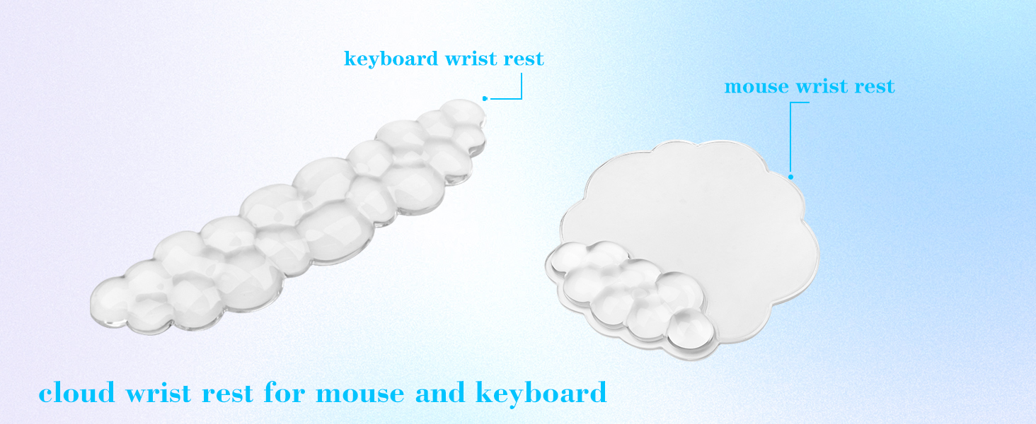 Gel Cloud Keyboard and Mouse Wrist Rest