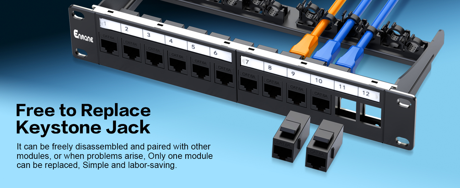 12port keystone patch panel