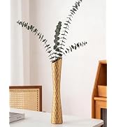 Tall Thin Vase, 16" Tall Ceramic Skinny Waist Vase, Handmade Flower Vases for Centerpiece Table W...