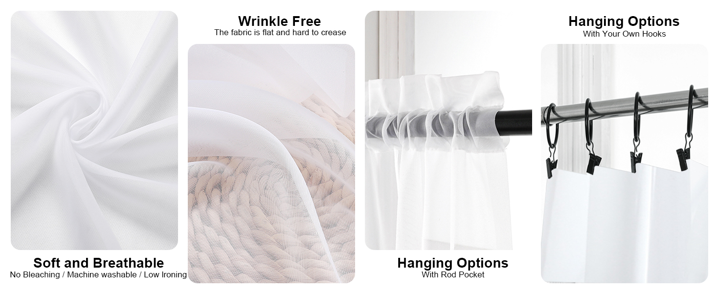 sheer white curtains