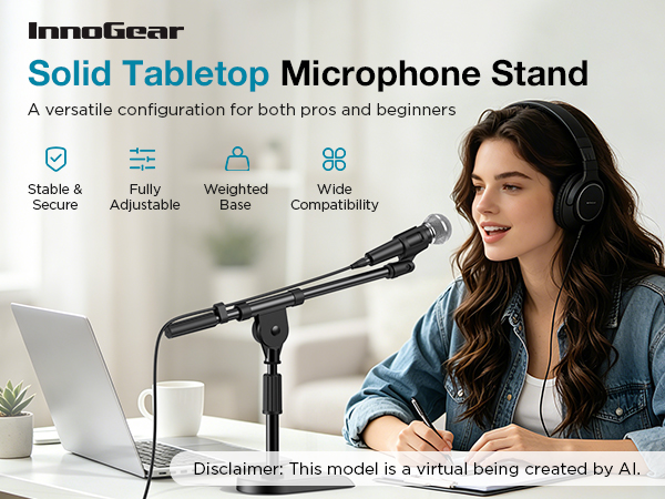 mic stand desk