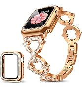 Mesime Compatible with Apple Watch Band 38mm 40mm 41mm 42mm 44mm 45mm , Women Girl Bling Diamond ...
