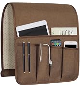 NB Sofa Armrest Organize remote holder bedside caddy organizer with 5 pockets,non-slip couch remo...