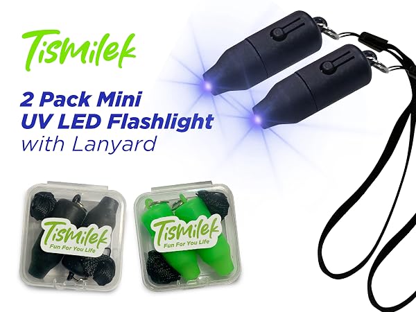 Mini UV LED Flashlight with Lanyard