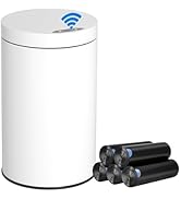 kaylowe Lijia Motion Sensor Bathroom Trash Can with Lid 4 Gallon Stainless Steel Garbage Cans Aut...
