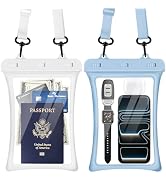 CACOE [Floatable Floating Universal IPX8 Waterproof Phone case 2 Pack-Up to 10.0",Adjustable Lany...