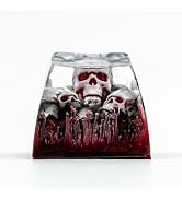 ULTRAEQUIP Artisan Keycaps Skull Resin Skull keycap ESC Custom 1U SA Prolfile Handmade Keycaps fo...
