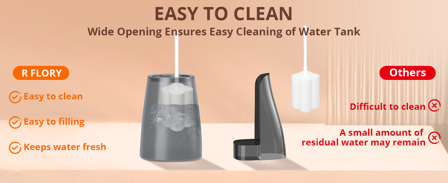 WIDE OPENING ENSURES EASY CLEANING AND FILLING OF WATER TANK