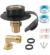 ChimimeDecor RV City Water Inlet with Check Valve,RV Water Inlet Replacement with 90° Solid Brass...