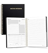 SUNEE Half Meeting Half Note - 7.5"x10" Professional Notebooks for Work - 160 Pages, B5 Size Proj...