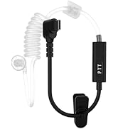 KETELESE New Acoustic Tube Walkie Talkie Earpiece with Mic, Clear Speaking and Lisening T3 T4 Rad...