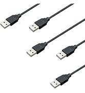 USB Male to Male Cable 5 Pack - 3 Feet USB 2.0 A to A Cord for Hard Drive, Cooling Fan, Cooling P...