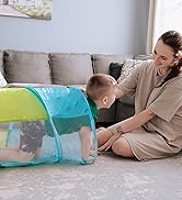 Tunnel for Toddlers 1-3, Kids Tunnel Crawling Indoor Outdoor Mesh See Through Pop Up Play Tent Cr...