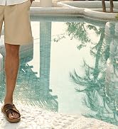 mens leather slide sandals
