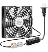 Eakhelb 120mm Fan,12025 Muffin Fan,120x120x25mm Dual Ball Bearing AC 110V 120V 220V 240V AC Axial...
