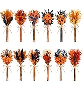 LawnIdyll 12/24 PCS Charming Dried Flowers Bouquet for Vase Various Dried Wildflowers with Stems ...