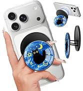 LISEVO Magnetic Phone Grip Compatible with MagSafe - Magnet Phone Grip Stand Magnetic Removable F...