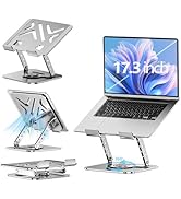 Briteroh Laptop Stand for Desk, 360° Rotating Adjustable Metal Foldable Laptop Riser with Minimal...