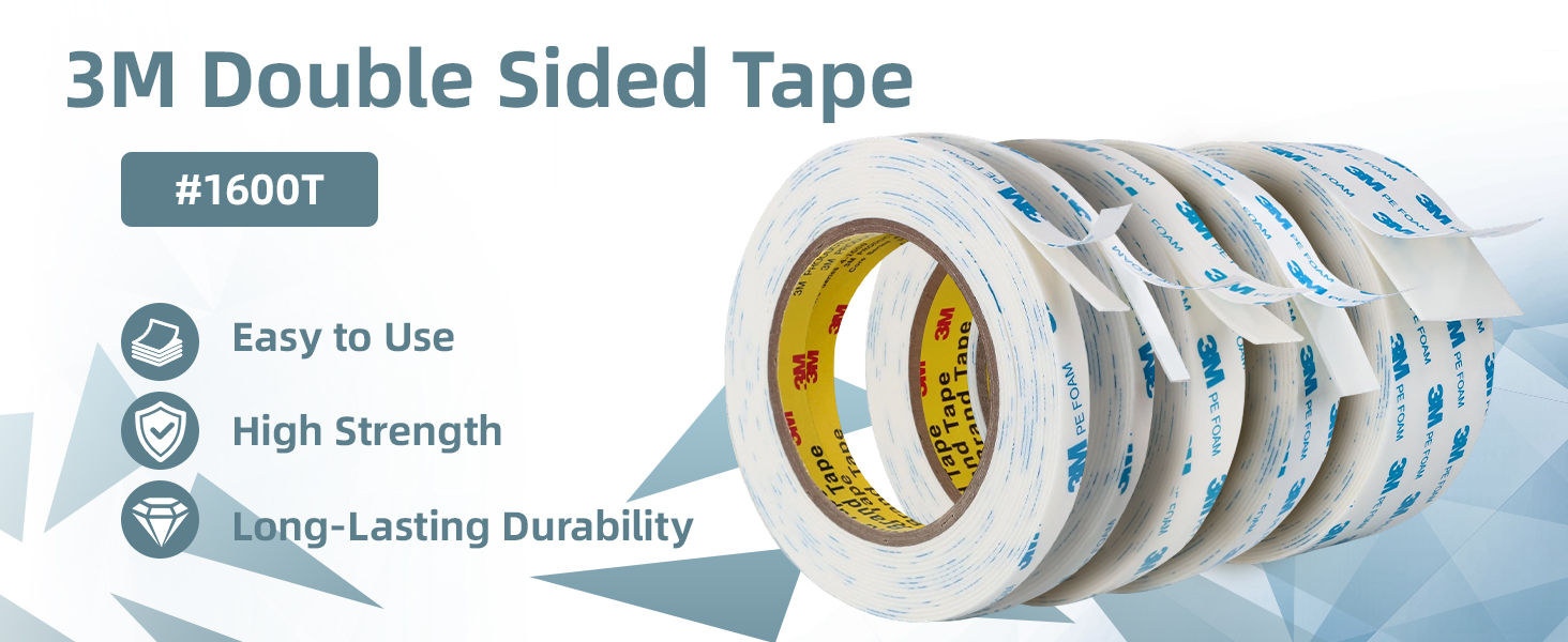 3M Double Sided Tape Heavy Duty PE Foam Mounting Tape Strong Permanent Adhesive Tape