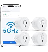 EIGHTREE Smart Plug 5GHz& 2.4GHz, 15A WiFi Smart Outlet Compatible with Alexa & Google Home, Smar...