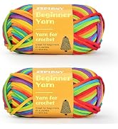 Crochet Yarn for Crocheting & Knitting, Soft Cotton Yarn for Beginners Easy-to-See Stitches, Wors...
