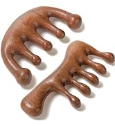 Moreinday Loc Comb, Wooden Scalp Massager for Scalp Gua Sha, Head Massage Comb - 2 Pack
