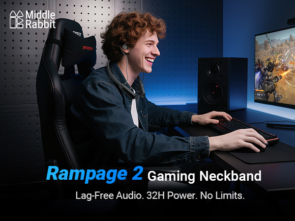 gaming neckband earbuds neck band ps5 ps4 playstation 5 pc desktop laptop usb dongle 2.4g 2.4ghz
