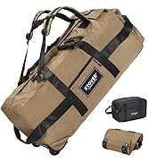 STOVER 80L Rolling Duffel Bag with Wheels, Large Durable Travel Duffle + Toiletry Bag, Heavy Duty...