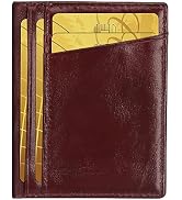 Unaone Slim Minimalist Wallet - Premium Leather RFID Blocking Front Pocket Wallets with 8 Card Sl...