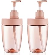 Kitchen GIMS Soap Dispenser Empty Pump Bottles Dispenser 16oz 2 Pack with Labels (Pink)