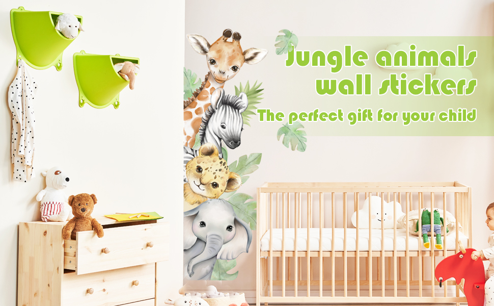 jungle animals wall decal