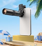 APEXEL 10X Tele-Macro Pro Dual Lens 2-in-1 for iPhone | Clip-On Telephoto & Macro Lens for Samsun...