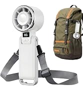 KIMWIND Portable Handheld Fan, High Speed Turbo Fan with 100 Gear, Up to 12 Hours Rechargeable Ba...