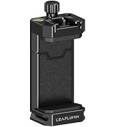 Leaplumin Aluminum Phone Mount for Tripod, Adjustable Phone Tripod Mount with Cold Shoe & Arca Sw...