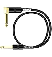 Augioth 18 Inch Guitar Patch Cable Performance Guitar Effect Pedal Cables Straight to Angled