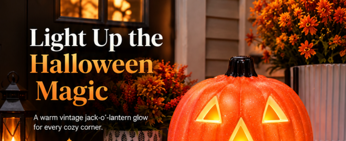 Light up Jack O Lantern Halloween Pumpkin