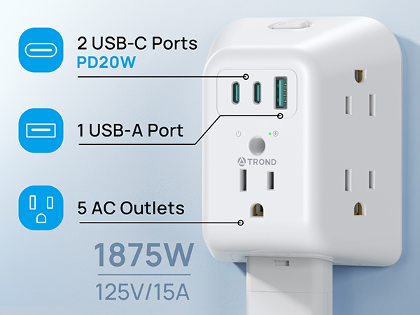 USB C Outlet Charging Station