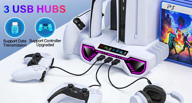 ps5 cooling station and controller charging station