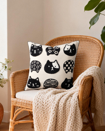 Kokaaee Embroidered Throw Pillow Covers 18x18 Inch