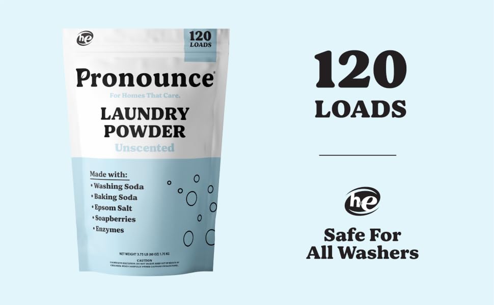 pronounce laundry powder unscented 120 loads