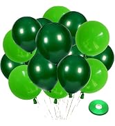 Zesliwy Green Latex Party Balloons, 100pcs 12 inch Dark Green Balloons And Light Green Balloons w...