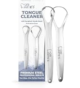 Dr. White’s Precision Tongue Care Collection – Single Grip Tongue Cleaner, 420 Surgical-Grade St...